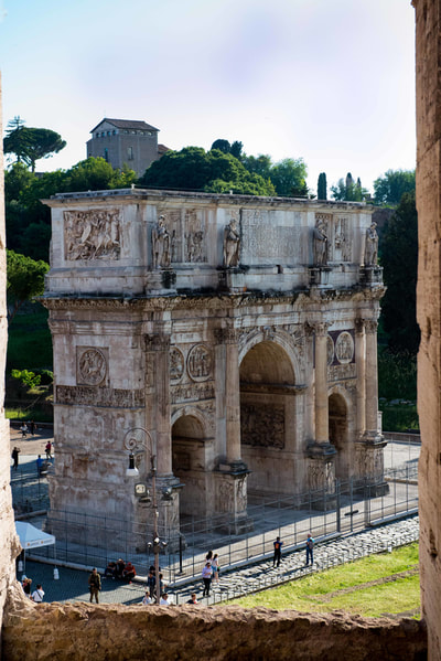 The Arch of Constantine is impressive. It is large. It is unavoidable, which I think is the real purpose.